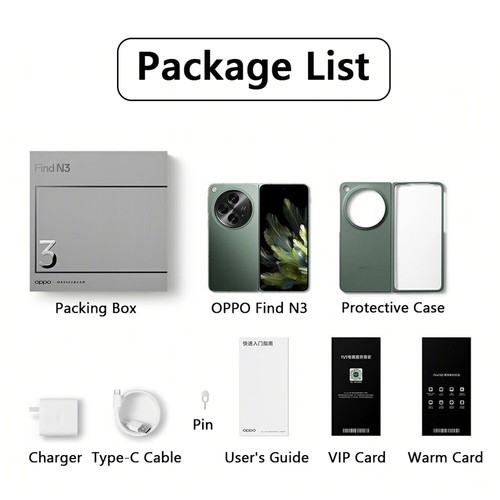 OPPO Find N3 5G Foldable Phone 7.82'' 120Hz Snapdragon 8 Gen 2 16GB+1024GB 48MP - Afbeelding 26 van 41