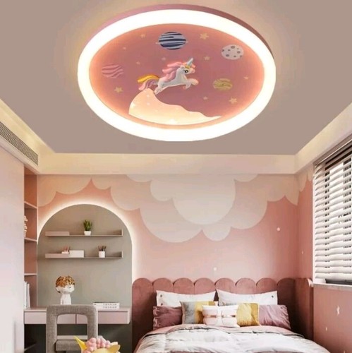 LED 3D Unicorn Night Light Moon Lights Boys Girls Kid Bedroom , Celling Light - Picture 2 of 8