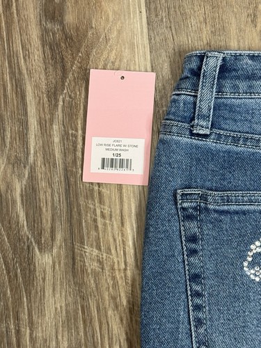 Juicy Couture Flare Leg Denim Jeans Rhinestone Butt Size 1 /25 NWT FLASHY - Picture 3 of 11