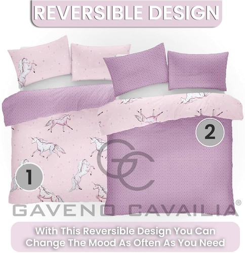 Unicorn Duvet Cover Single Double King Size Kids Quilt cover Bed Set - Picture 18 of 21