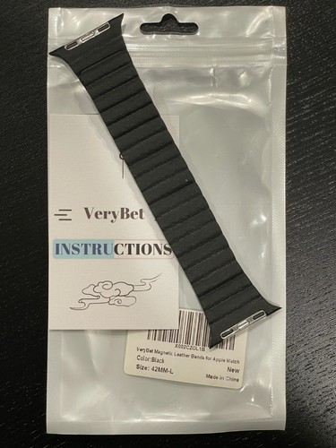 Magnet Lederarmband für Apple Watch 42mm L Neu mit Etikett - Bild 1 von 2