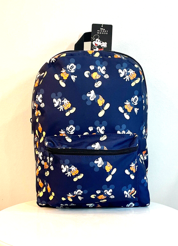 Disney's Mickey Mouse Rucksack marineblau Multi Reise Schule Buch Tasche mittel/L neu mit Etikett - Bild 2 von 8