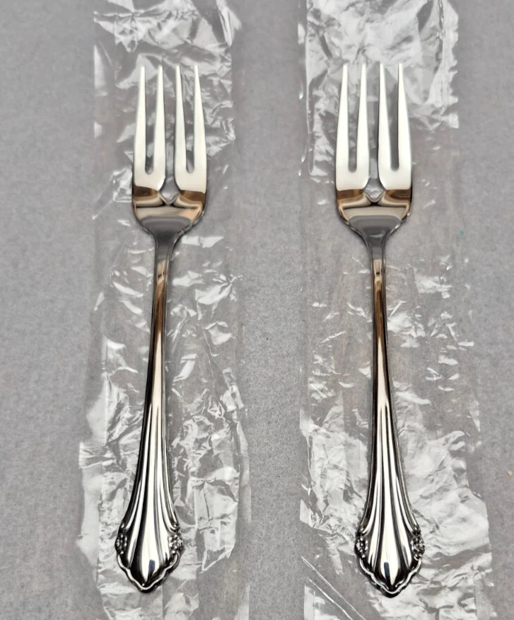 Oneida Bittersweet Repose Salad Fork 1881 Rogers Stainless - New - Set of 2 - Image 3 of 4
