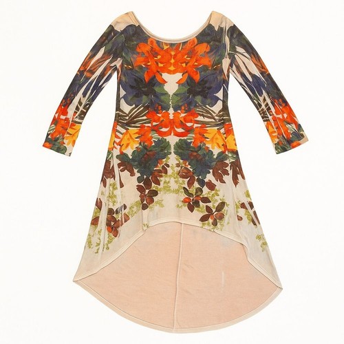 Poliana Plus Tropical Floral Lightweight High-Low Dress Coverup – Size XL in EUC - Picture 2 of 12