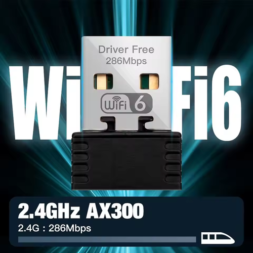Stick WLAN Mini 286MPS USB WiFi Wireless Network Adapter Wlan 6 für PC Laptop - Bild 2 von 7