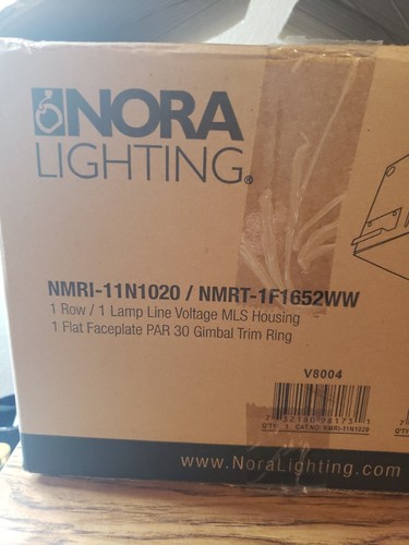Nora Lighting MLS Housing NMRI-11N020 & Flat Faceplate NMRT-1F1652WW White V8004 - Picture 5 of 5