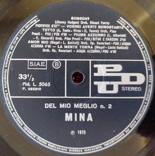 MINA ** ... Del Mio Meglio N.2 ** 1973 ITALY LP - Picture 4 of 6