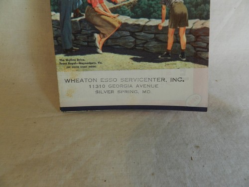 vintage road map Esso Del., Mar, Va., W.Va. 1959 Wheaton Esso service center - Picture 2 of 3