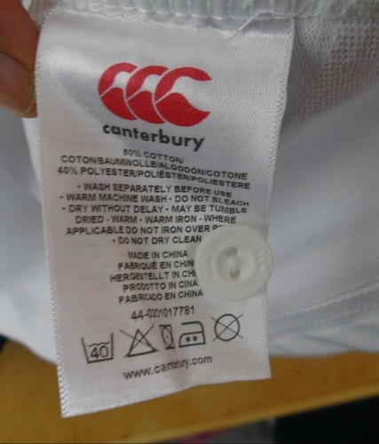 ENGLAND 2016 HOME CANTERBURY RUGBY UNION SHIRT JERSEY TOP BOYS 13-15 YEARS - Picture 7 of 7