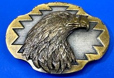 Eagles Head Vintage 1990 Southwest Tribal Arroyo Grande belt buckle