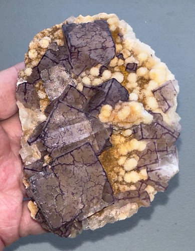 Purple Pattern Fluorite/Quartz Druzy matrix,Metaphysical,Crystal,Unique,Decor,UV - Picture 3 of 13