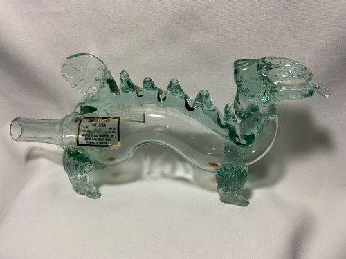 Dragon Decanter Armenian Brandy 5 Star Green Glass 13 x6" Collectable Bottle - Picture 4 of 10