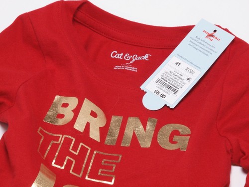 Toddler Girls Bring the Joy Long Sleeve T-Shirt - Size 2T - Picture 3 of 4