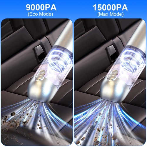 3In1 Cordless Handheld Car Vacuum Cleaner w/ LED light SOS Light 16000Pa Suction - Picture 15 of 15