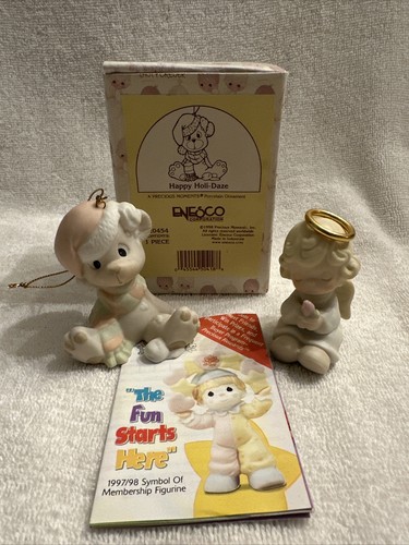 Precious Moments - Bear - Happy Holi-Daze #520454 (1998) adorno + figura de ángel - Imagen 2 de 10