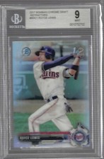 ROYCE LEWIS 2017 BOWMAN CHROME DRAFT REFRACTOR 1ST PROSPECT #BDC-1 BGS 9 POP 16