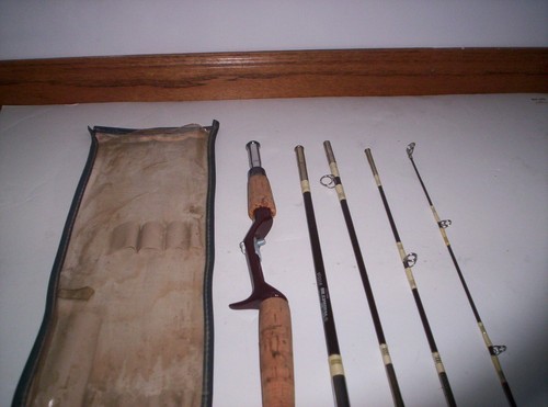 VINTAGE Johnny Walker Sportfisher CTX56 5pc Fishing Rod Pole Travel Pack - Picture 3 of 7