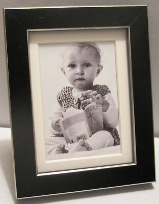 Black With Silver Wood Picture Photo Frame 2 5 X 3 5 Or 2 X3 With Mat Ebay Black With Silver Wood Picture Photo Frame 2 5 X 3 5 Or 2 X3 With Mat Ebay