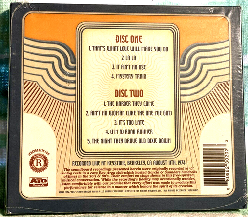 JERRY GARCIA GarciaLive Volume 9 Keystone Berkeley 8-11-74 CD Hype Sticker - Picture 2 of 3