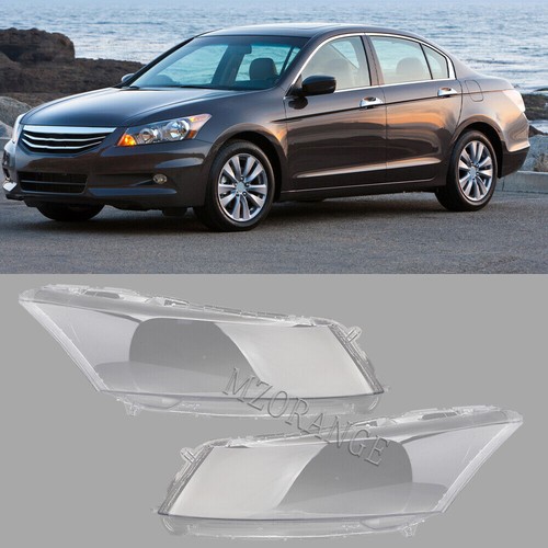 Left + Right Headlight Lens Cover Headlamp Lenses For Honda Accord 2008-2012 - Picture 1 of 12