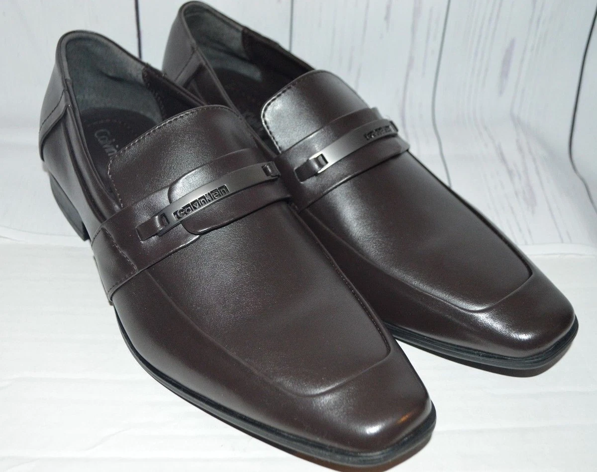 Calvin Klein Leather Upper Solid Dress Shoes for Men for 