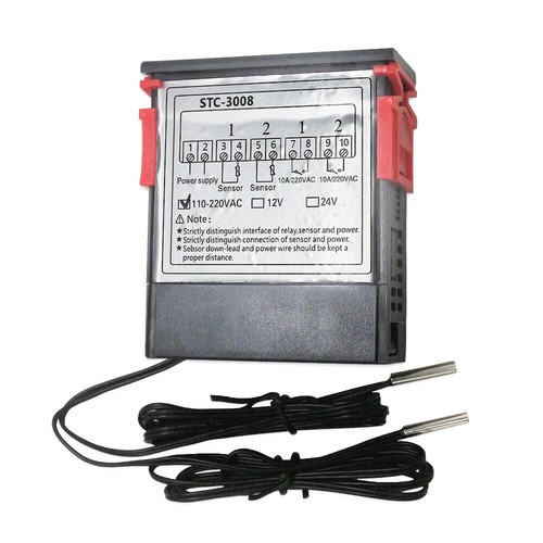 STC-3008 Digital 220V Temperature Controller Temp Sensor Thermostat Control - Picture 5 of 11