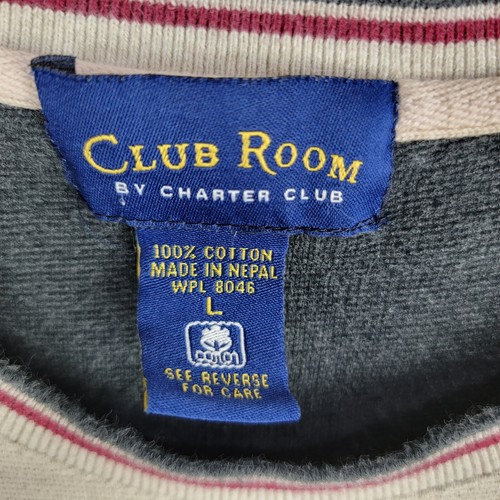 Club Room By Charter Club Men's Short Sleeve Heavy Pullover Shirt Cream Size L - Picture 4 of 10