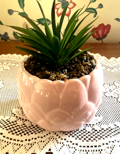 Artificial Succulent Plant with rocks and Ceramic Pot - Picture 4 of 6