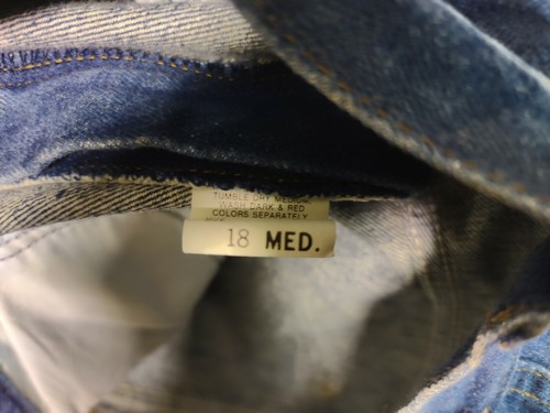 Jeans Lee de Colección Cintura Alta Mamá Hecho en Unión 18 Azul Mediano Denim Lavado - Imagen 5 de 6