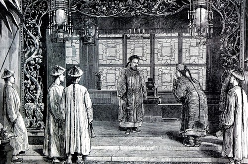 Life in China 1873 MANDARIN RECEIVING A VISITOR Matted Engraving Print - Picture 4 of 9