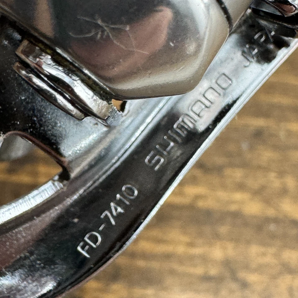 Vintage Shimano Dura Ace FD-7410 Front Derailleur Braze On Bottom Pull B0 - Image 3 of 4