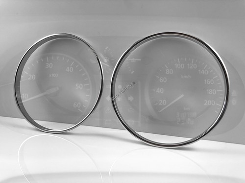 For Nissan Primastar 02-16 Polished Aluminium Trim Rings Instrument Cluster 2pcs - Imagen 4 de 11