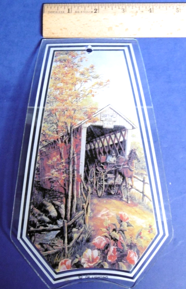 4 OK Lighting Touch Lamp Replacement Glass PANELS Gray's Mill Bridge eBay