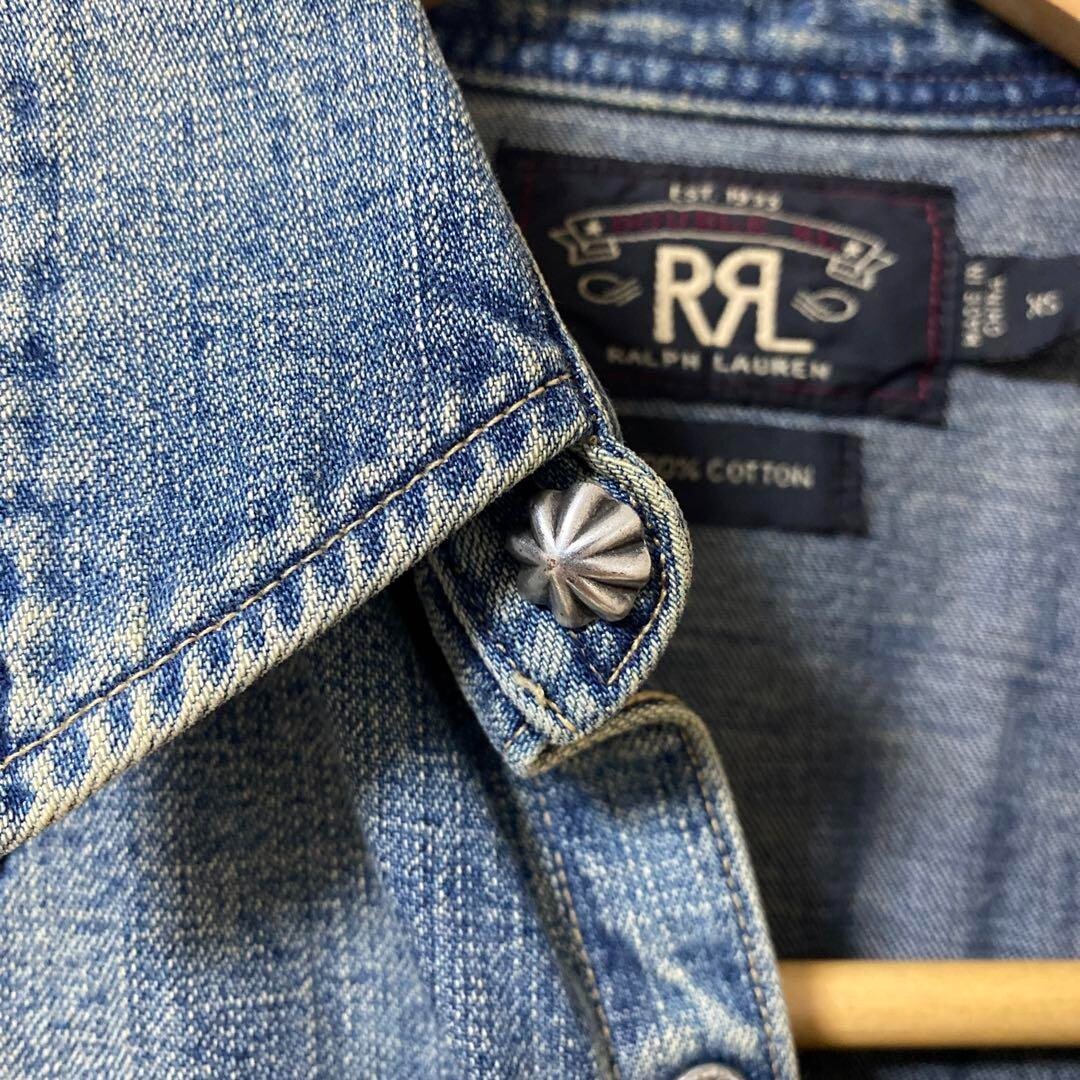 RRL Double RL Ralph Lauren Denim Shirt men Size XS Cotton RRL Double RL Ralph Lauren Denim Shirt men Size XS Cotton