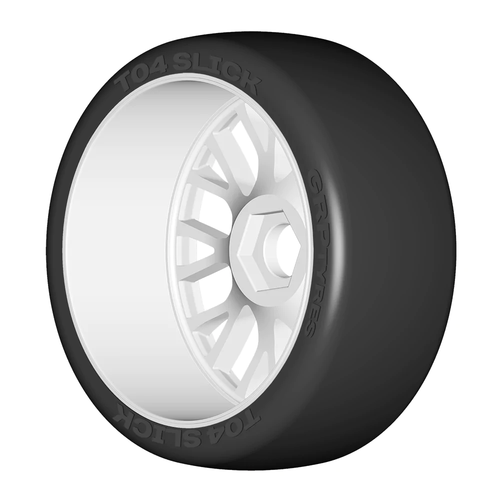 Neumáticos de goma GRP GTJ04-XM4 1:8 GT nuevos lisos suaves medianos blancos 20 radios - llanta dura - Imagen 8 de 9