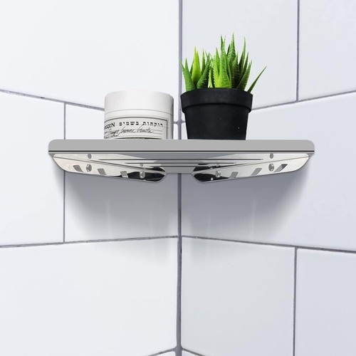 2 Stück 304 Edelstahl Eckregal mit Schrauben Dreieck Duschwagen Wand - Bild 2 von 5