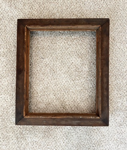 Antique Black Forest Primitive Carved Mahogany Deep Well Frame Fits 10” X 12” - Picture 8 of 8