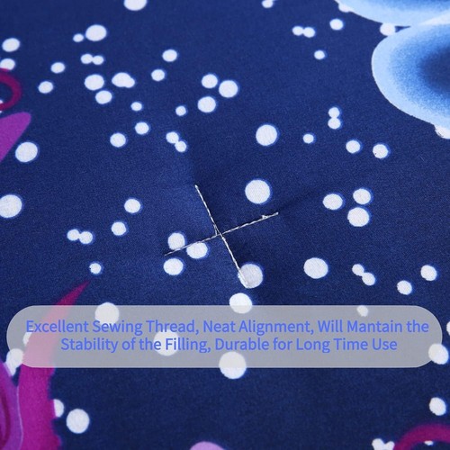 Charming Twin Purple Butterfly Comforter Set with 2 Machine Washable Pillowcases - Picture 7 of 11
