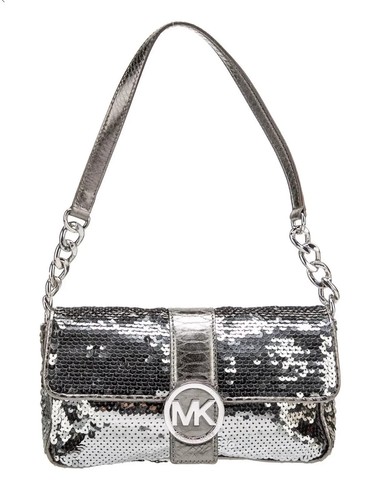 MICHAEL KORS Gunmetal/Dark Silver Sequin Purse - Picture 2 of 12
