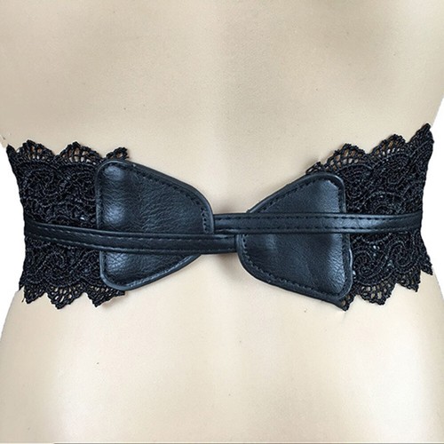 Cintura donna pizzo vita morbida larga cinch corsetto cintura abiti accessori - Foto 31 di 53