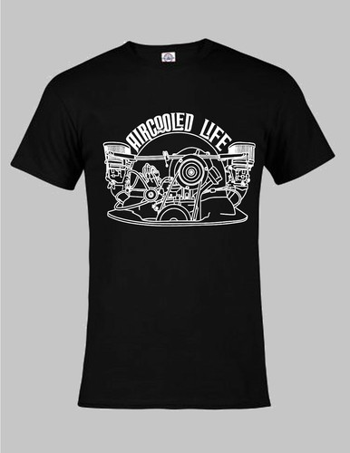 AIRCOOLED LIFE - TEE MOTORE RAFFREDDATO AD ARIA (BUG, BUS, GHIA, TYPE 3, DUNEBUGGY) - Foto 4 di 11