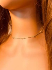 Gold Filled Rolo Ball Necklace  1mm Chain with 3mm Beads