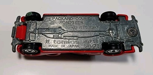 Vintage Tomica Tomy F52 Red 1937 Packard Coupe Roadster 1/72 Diecast Japan - Picture 11 of 11