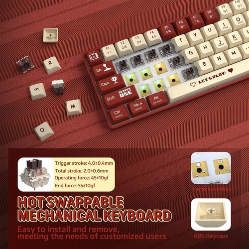 ATTACK SHARKxAJAZZ AK680 68-Key Wired Hotswap Programmable Mechanical Keyboard - Picture 36 of 43