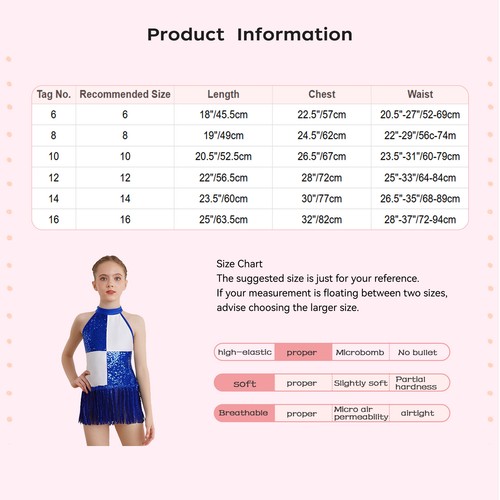 Girls Shiny Ballet Dance Latin Jazz Lyrical Dress Leotard Gymnastic Costume - Picture 41 of 154