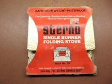 Vintage STERNO No. 30 Single Burner Folding Camp Stove Uses 7 Oz. Canned Heat