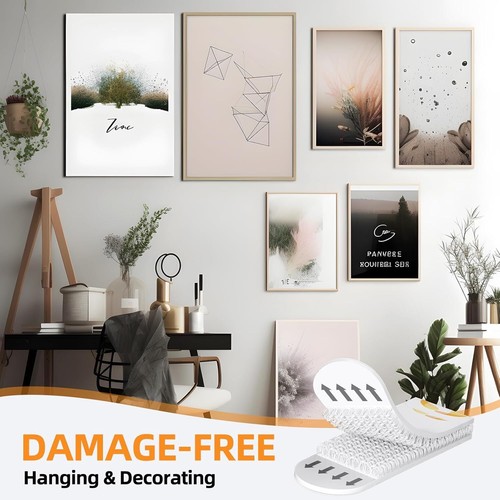 Picture Hanging Strips,Picture Strips Medium Black, Black - Picture 5 of 9