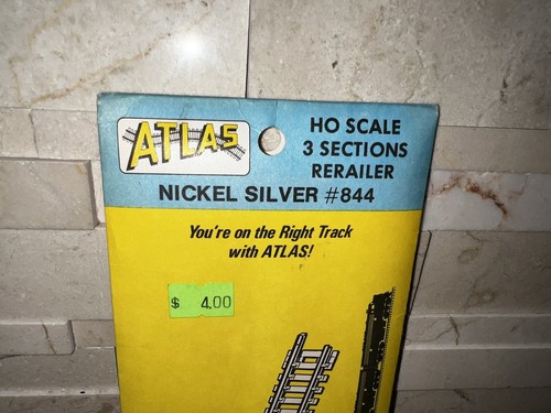 Vintage Atlas Ho Scale 3 Section Rerailer Train Track #844 NICKEL SILVER - Picture 2 of 3