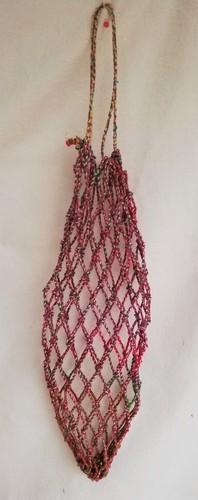 Bolso de cuerda enrollado a mano Bilum Kalai bebé Bilum Timor Occidental Indonesia - Imagen 2 de 8