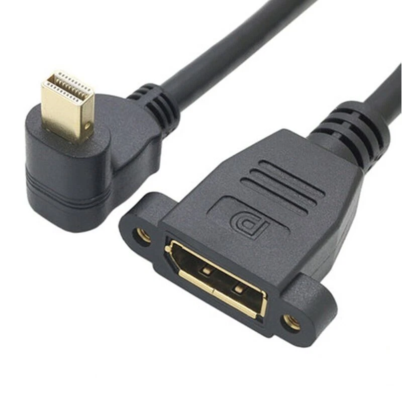 Mini DisplayPort to DisplayPort Panel Mount Cable | Male to Female | Down Angle - Image 2 of 2